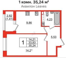 , 1-комн., Санкт-Петербург