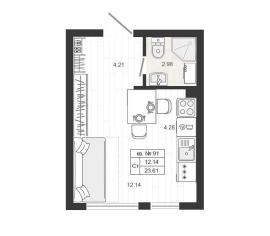 , 1-комн., Гатчина