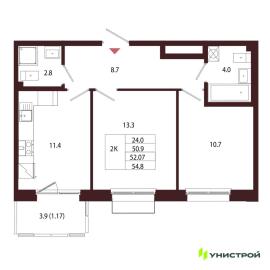 , 2-комн., Санкт-Петербург